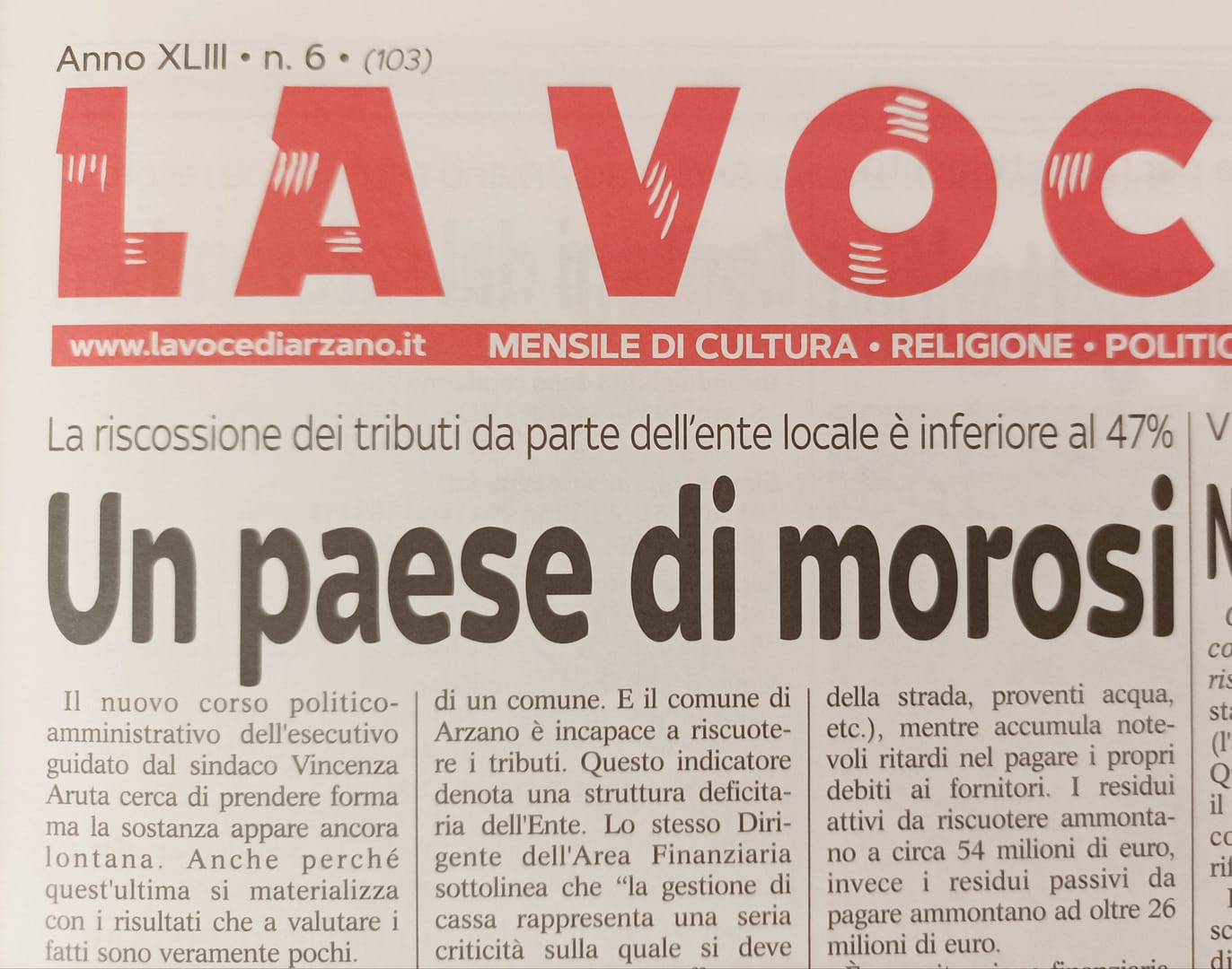 Situazione finanziaria, convocazione straordinaria dei capigruppo