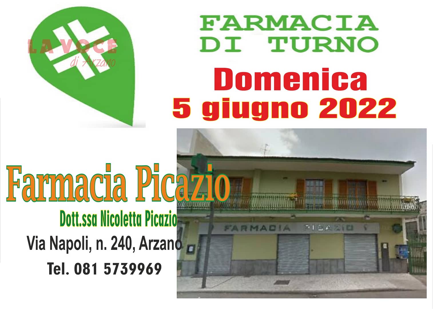 La farmacia di turno questa domenica