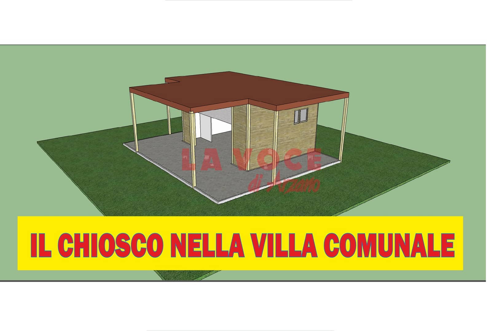 Presentato il progetto per il chiosco nella villa comunale