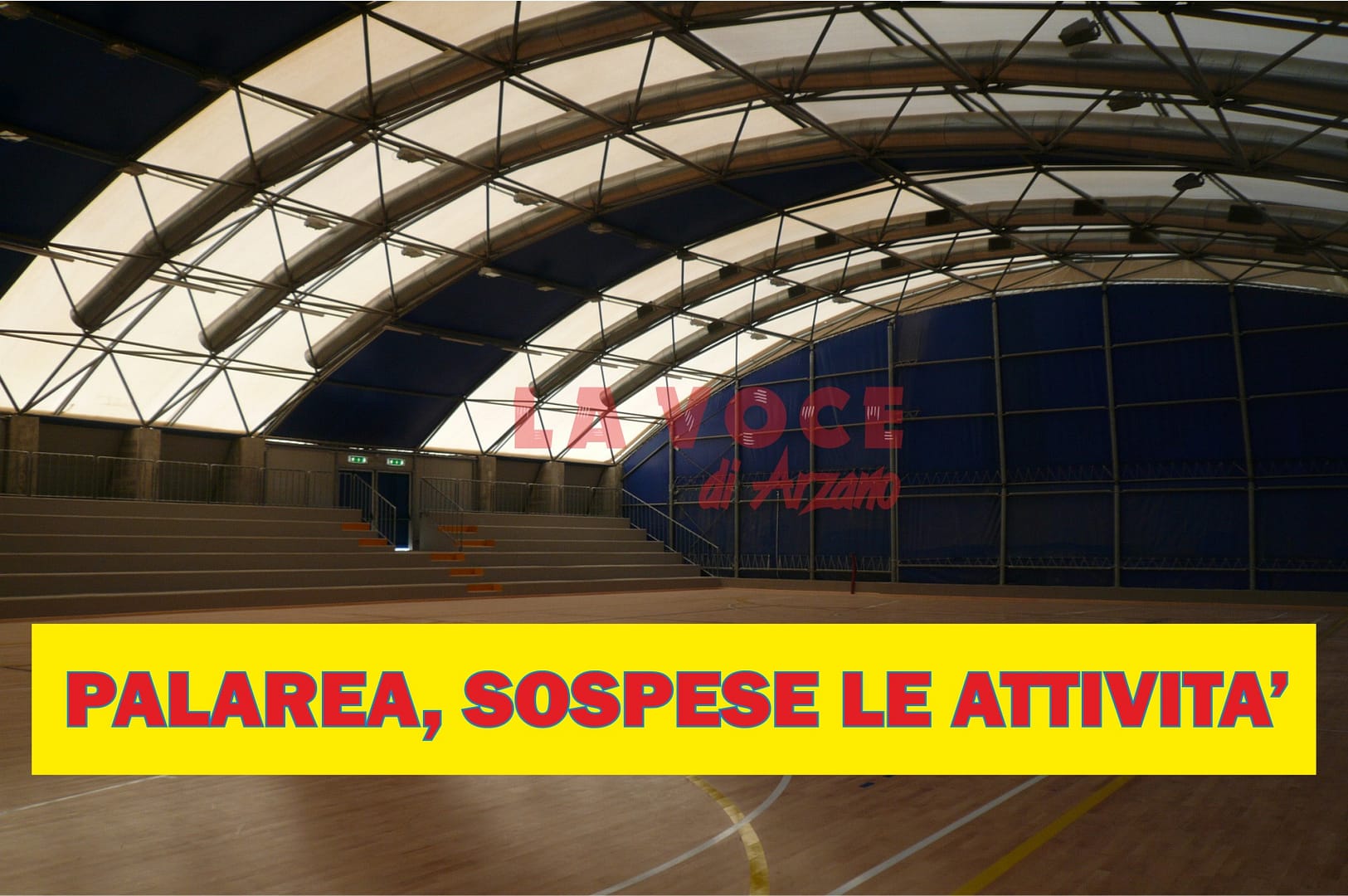 PalaRea, sospensione provvisoria delle attività sportive