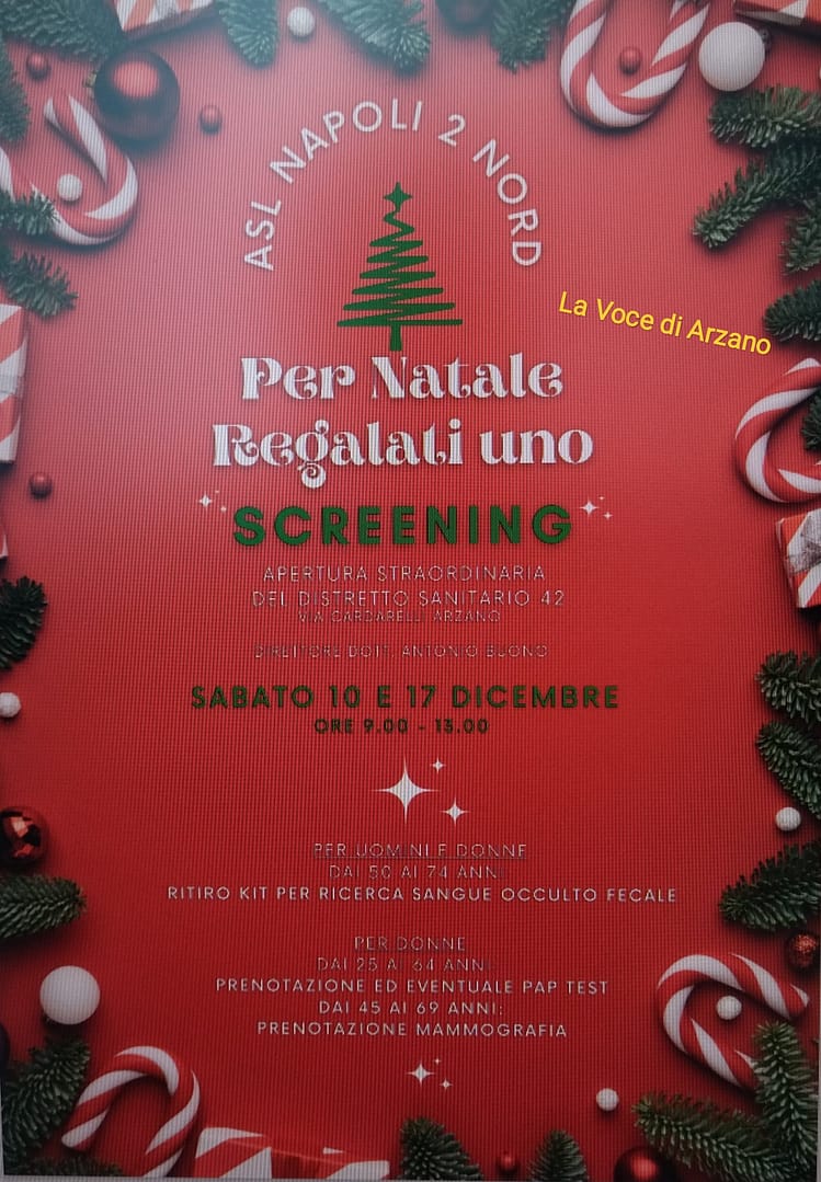 Per Natale regalati uno screening