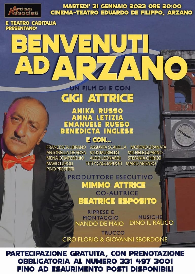 “Benvenuti ad Arzano” martedì 31 gennaio al Teatro Eduardo la prima nazionale