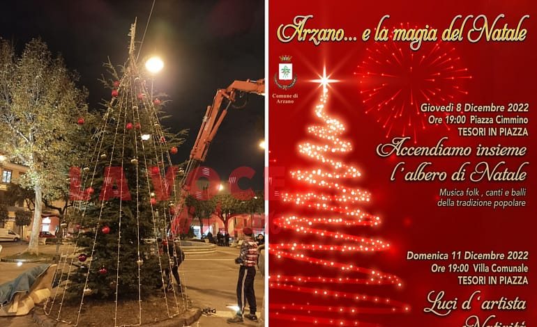 “Arzano…e la magia del Natale” domani 8 dicembre, accensione dell’albero in piazza Cimmino