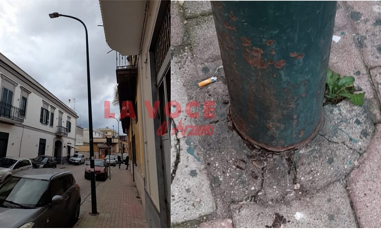 Pubblica illuminazione, segnalato un palo in cattivo stato di manutenzione