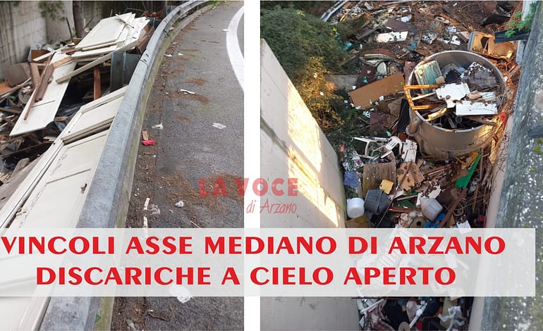 Tornano i rifiuti negli svincoli di Arzano dell’Asse Mediano