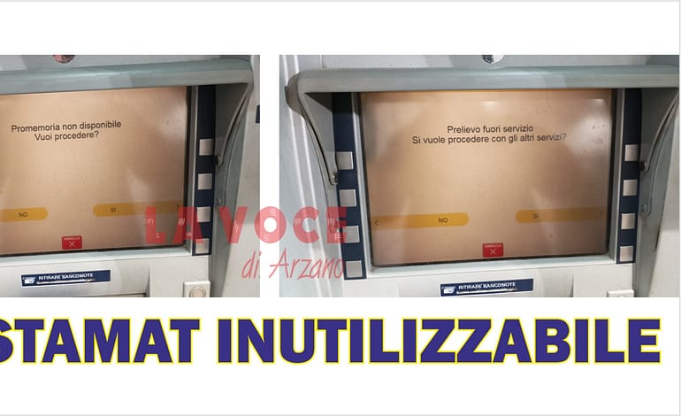 Sabato, domenica e lunedi, non è Eduardo ma l’inefficiente Postamat arzanese