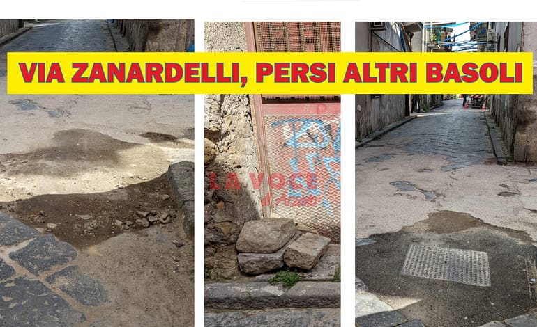 Lavori in via Zanardelli, persi altri basoli