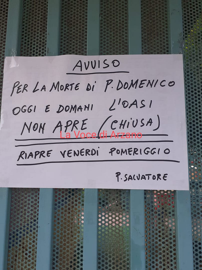 Dipartita Padre Domenico Ferrara, resta chiusa per lutto l’oasi